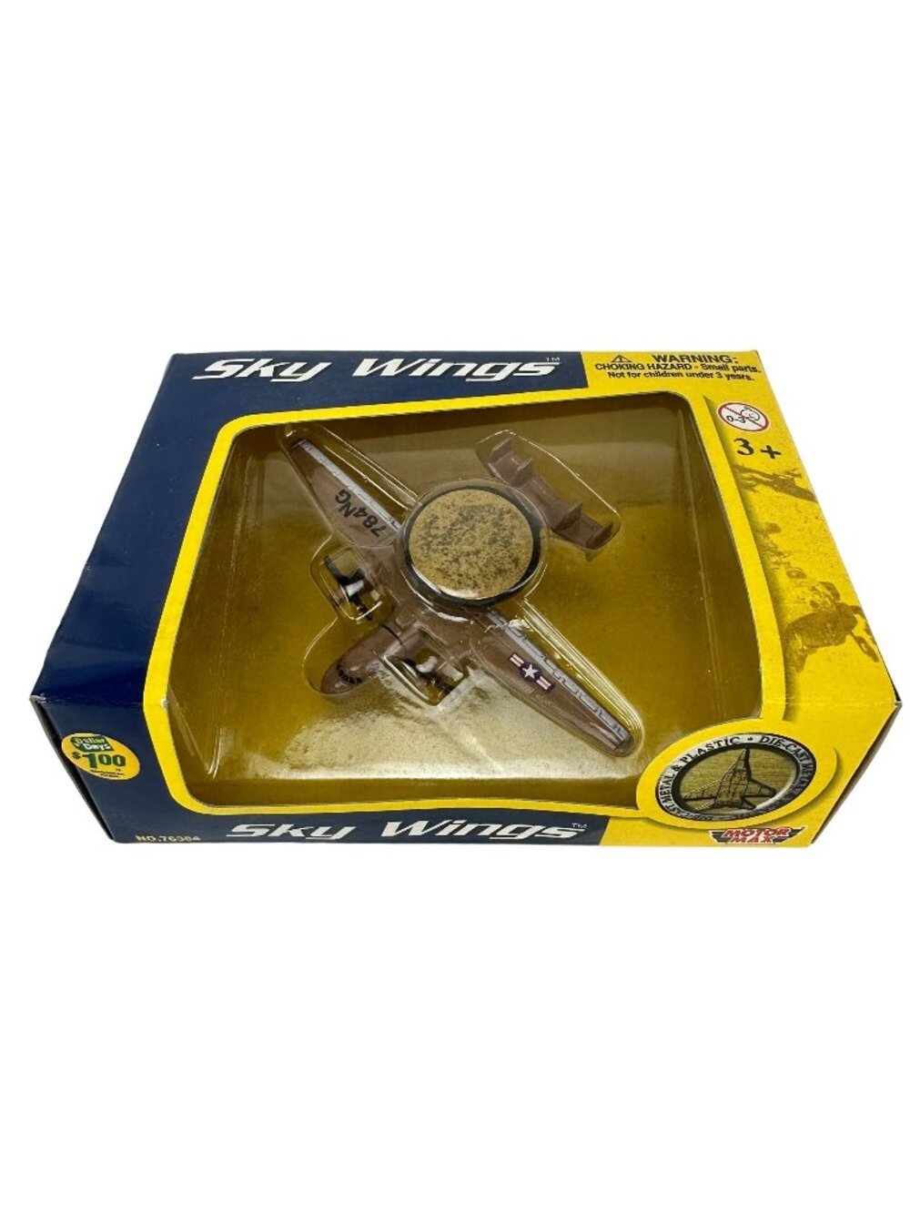 Motor Max Sky Wings Die Cast Model Radar Plane